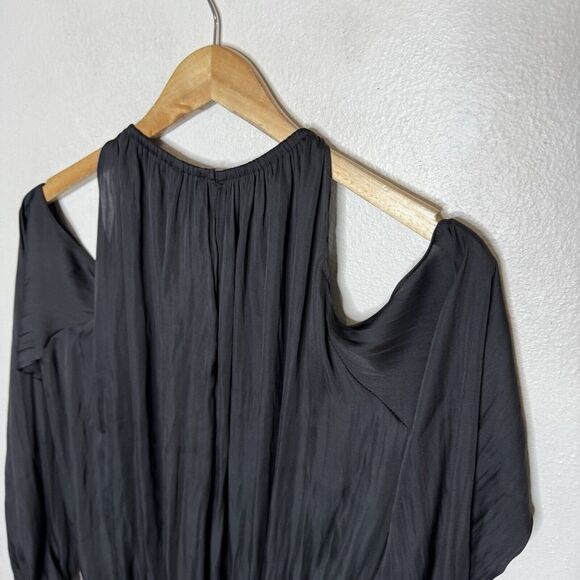 Reset By Jane Cold Shoulder Long Sleeve Black Top Smocked Women’s Large - Picture 5 of 10